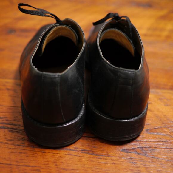 BARNEYS New York Black Leather Square Cap Toe Toe Dress Shoes Oxfords 11.5 46